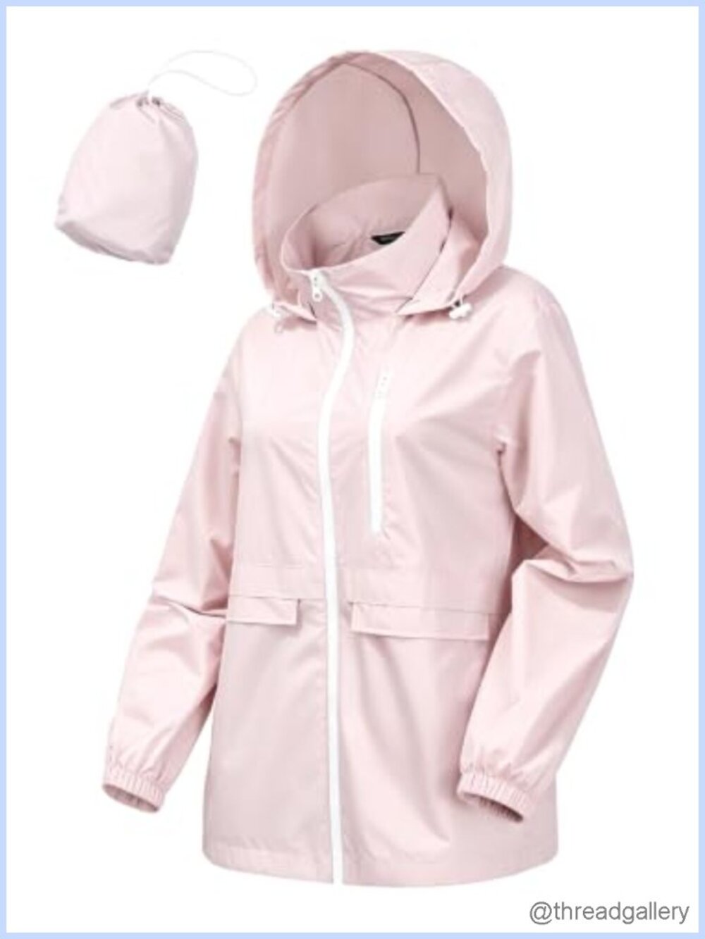 Women's Waterproof Rain Jacket Windbreaker with Hood Lightweight Packable